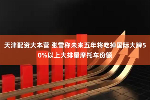 天津配资大本营 张雪称未来五年将吃掉国际大牌50%以上大排量摩托车份额